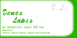 denes lapis business card